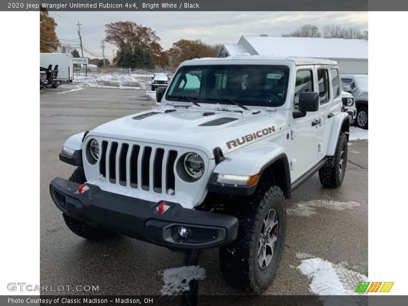 Bright White / Black 2020 Jeep Wrangler Unlimited Rubicon 4x4