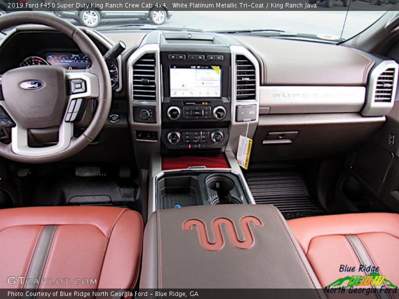 White Platinum Metallic Tri-Coat / King Ranch Java 2019 Ford F450 Super Duty King Ranch Crew Cab 4x4