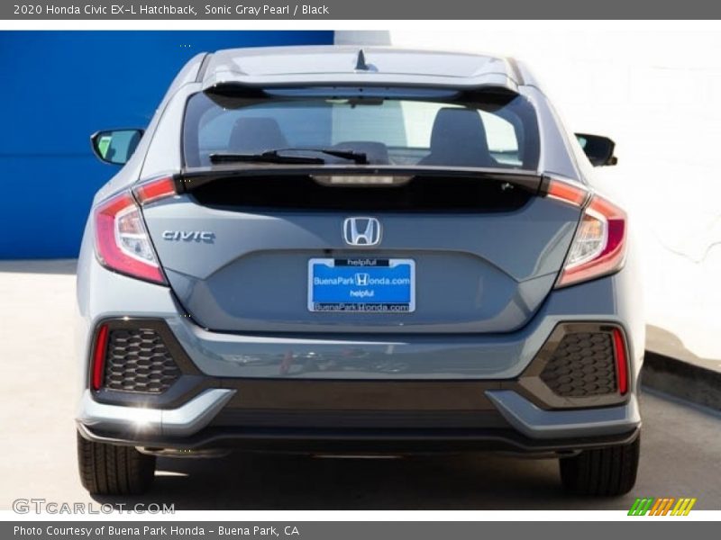 Sonic Gray Pearl / Black 2020 Honda Civic EX-L Hatchback
