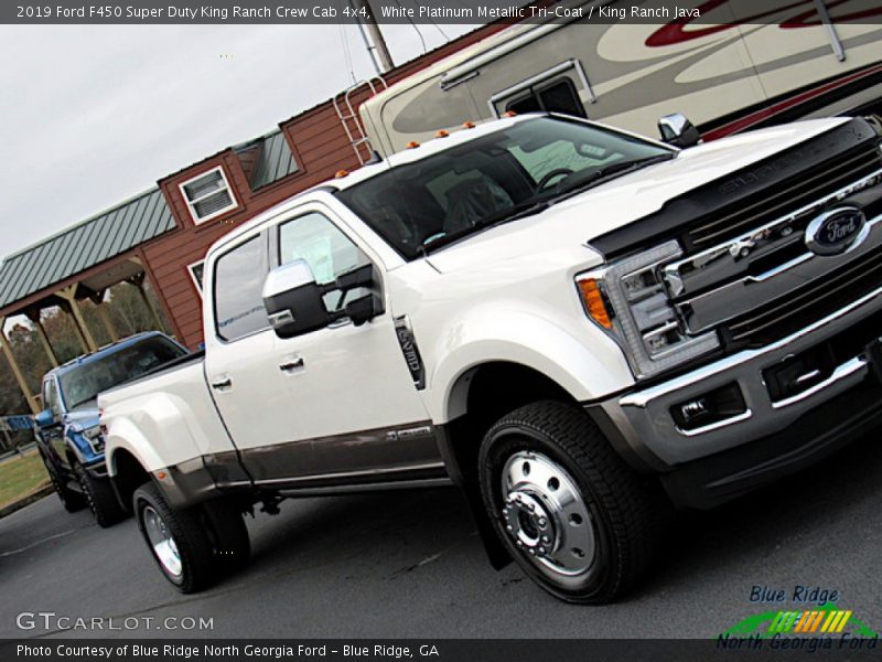 White Platinum Metallic Tri-Coat / King Ranch Java 2019 Ford F450 Super Duty King Ranch Crew Cab 4x4