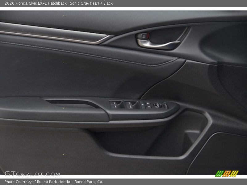 Sonic Gray Pearl / Black 2020 Honda Civic EX-L Hatchback