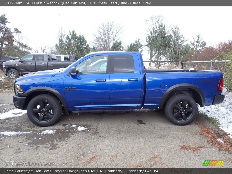  2019 1500 Classic Warlock Quad Cab 4x4 Blue Streak Pearl