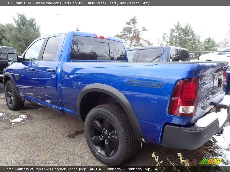 Blue Streak Pearl / Black/Diesel Gray 2019 Ram 1500 Classic Warlock Quad Cab 4x4