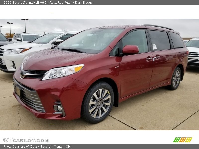 Salsa Red Pearl / Dark Bisque 2020 Toyota Sienna XLE AWD