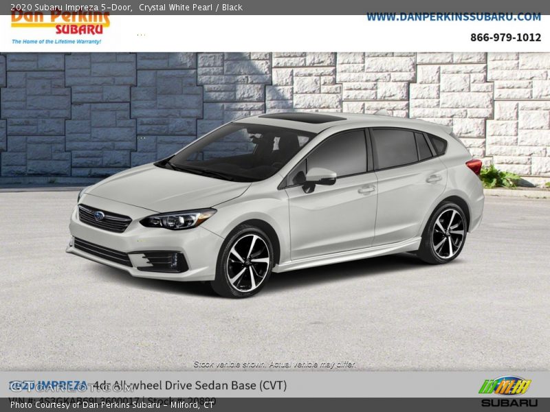 Crystal White Pearl / Black 2020 Subaru Impreza 5-Door