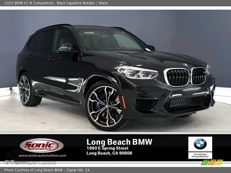 Black Sapphire Metallic / Black 2020 BMW X3 M Competition