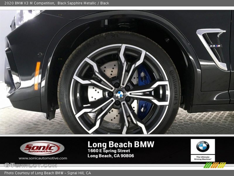 Black Sapphire Metallic / Black 2020 BMW X3 M Competition
