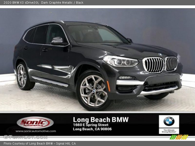 Dark Graphite Metallic / Black 2020 BMW X3 sDrive30i