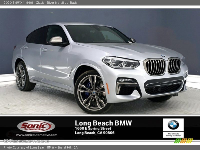 Glacier Silver Metallic / Black 2020 BMW X4 M40i