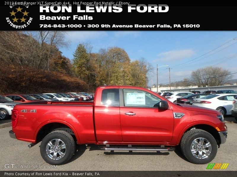 Hot Pepper Red Metallic / Ebony 2019 Ford Ranger XLT SuperCab 4x4