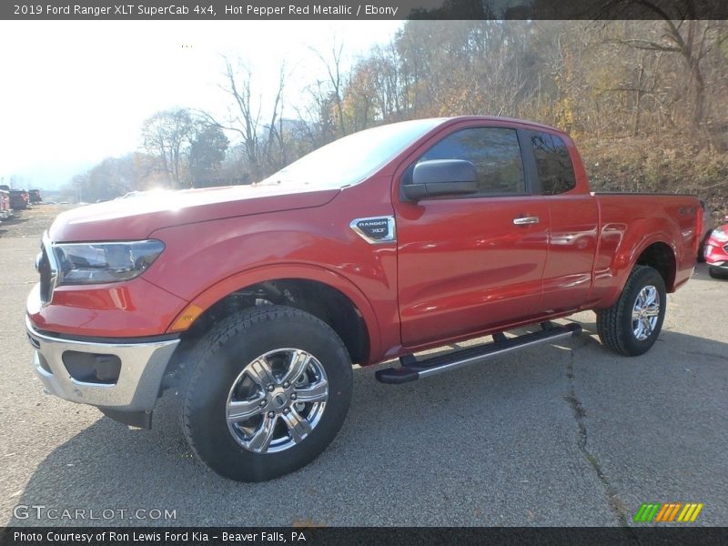 Hot Pepper Red Metallic / Ebony 2019 Ford Ranger XLT SuperCab 4x4