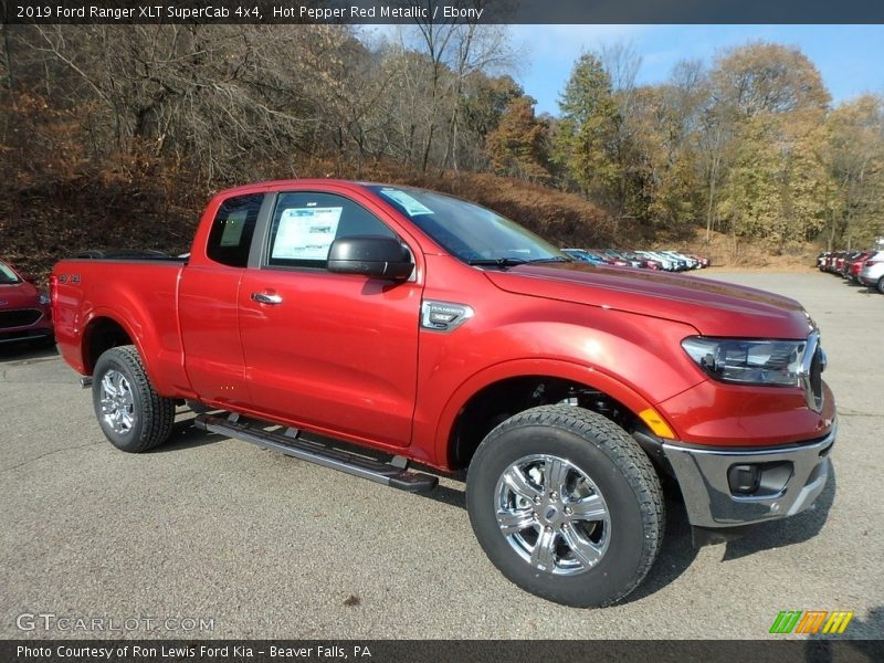 Hot Pepper Red Metallic / Ebony 2019 Ford Ranger XLT SuperCab 4x4
