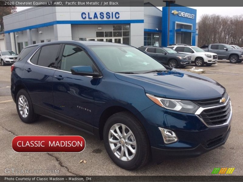 Pacific Blue Metallic / Jet Black 2020 Chevrolet Equinox LT AWD