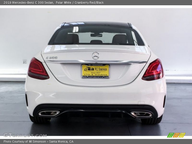 Polar White / Cranberry Red/Black 2019 Mercedes-Benz C 300 Sedan