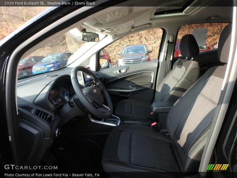 Front Seat of 2020 EcoSport SE