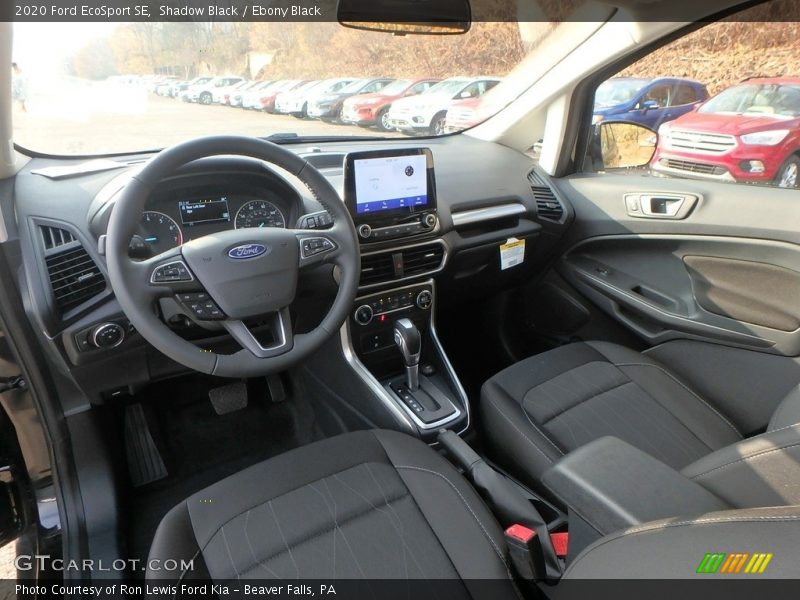 Front Seat of 2020 EcoSport SE