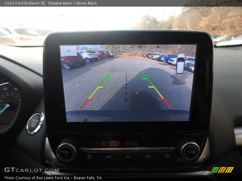 Navigation of 2020 EcoSport SE
