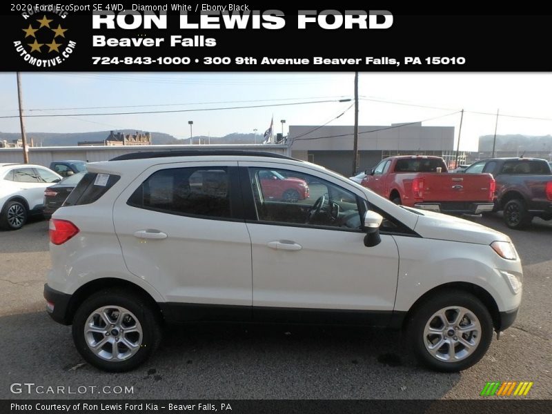 Diamond White / Ebony Black 2020 Ford EcoSport SE 4WD