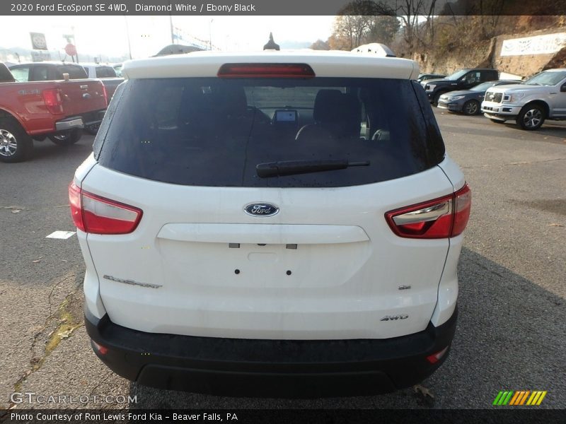 Diamond White / Ebony Black 2020 Ford EcoSport SE 4WD