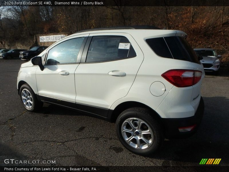 Diamond White / Ebony Black 2020 Ford EcoSport SE 4WD
