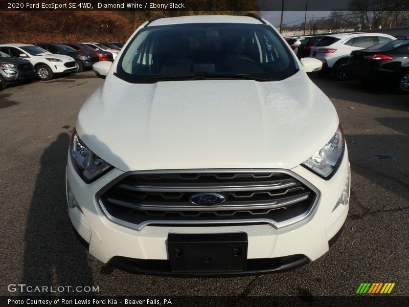 Diamond White / Ebony Black 2020 Ford EcoSport SE 4WD