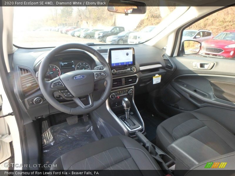 Diamond White / Ebony Black 2020 Ford EcoSport SE 4WD