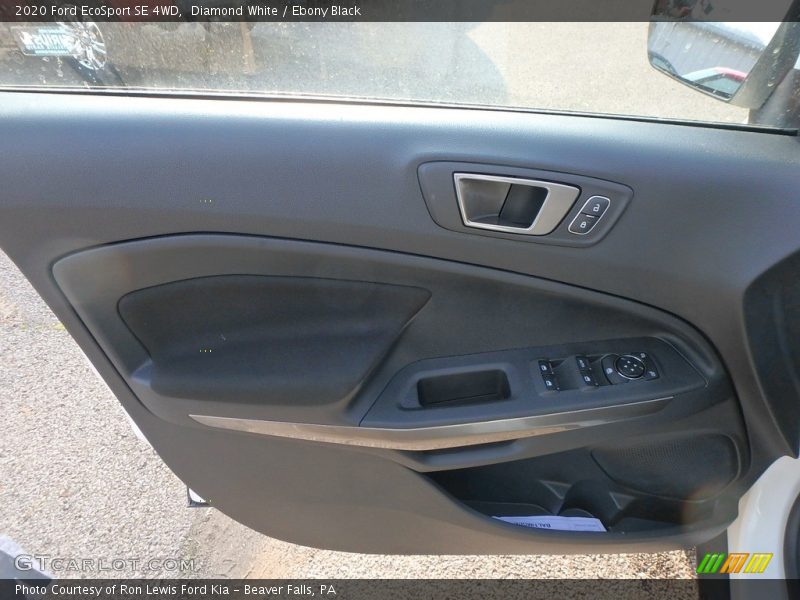 Diamond White / Ebony Black 2020 Ford EcoSport SE 4WD