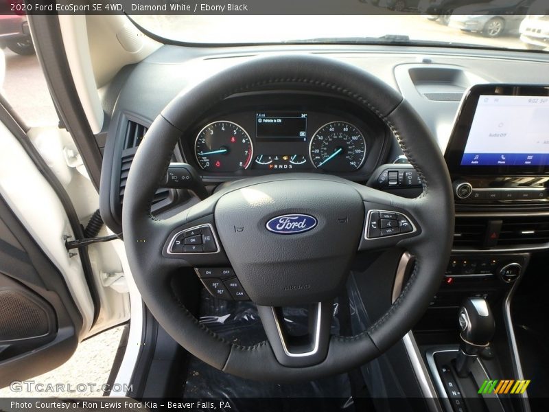Diamond White / Ebony Black 2020 Ford EcoSport SE 4WD