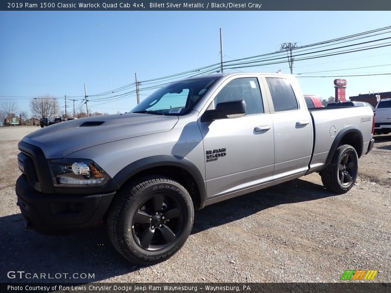 Billett Silver Metallic / Black/Diesel Gray 2019 Ram 1500 Classic Warlock Quad Cab 4x4
