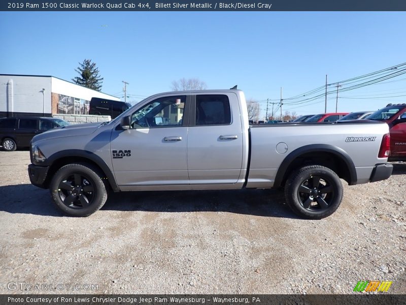 Billett Silver Metallic / Black/Diesel Gray 2019 Ram 1500 Classic Warlock Quad Cab 4x4