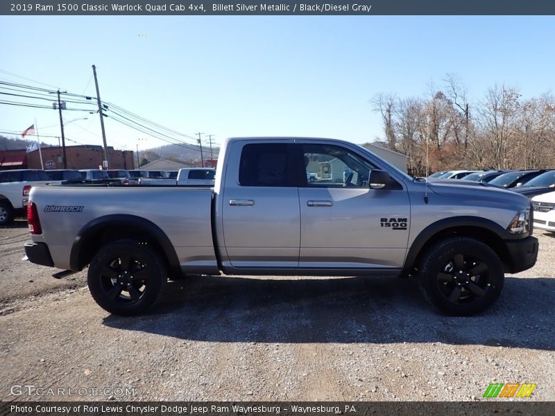 Billett Silver Metallic / Black/Diesel Gray 2019 Ram 1500 Classic Warlock Quad Cab 4x4