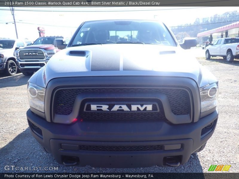 Billett Silver Metallic / Black/Diesel Gray 2019 Ram 1500 Classic Warlock Quad Cab 4x4