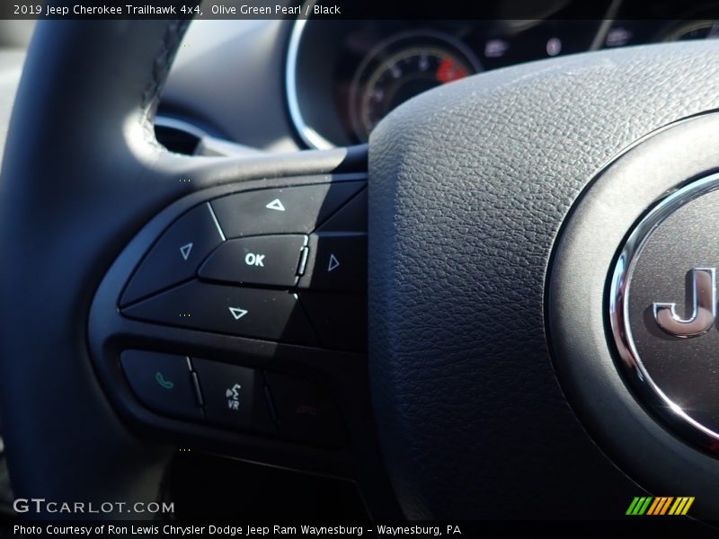 Olive Green Pearl / Black 2019 Jeep Cherokee Trailhawk 4x4