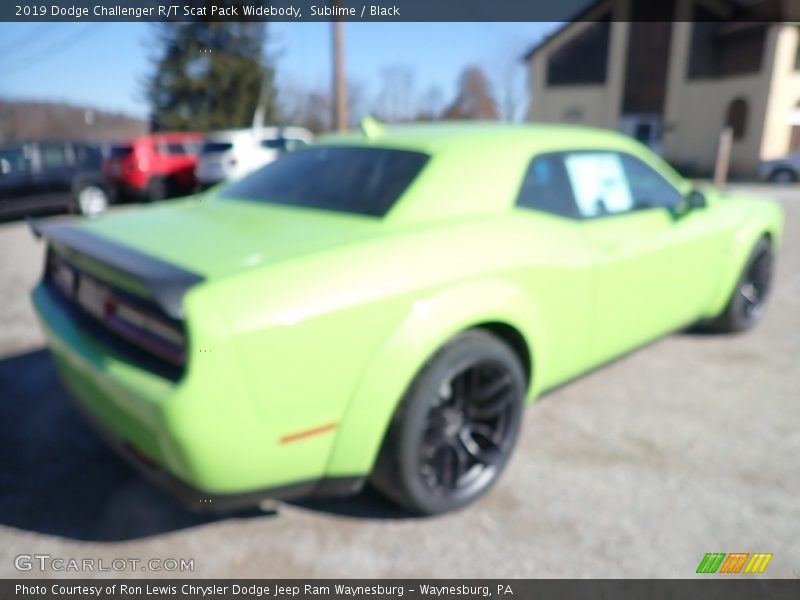 Sublime / Black 2019 Dodge Challenger R/T Scat Pack Widebody