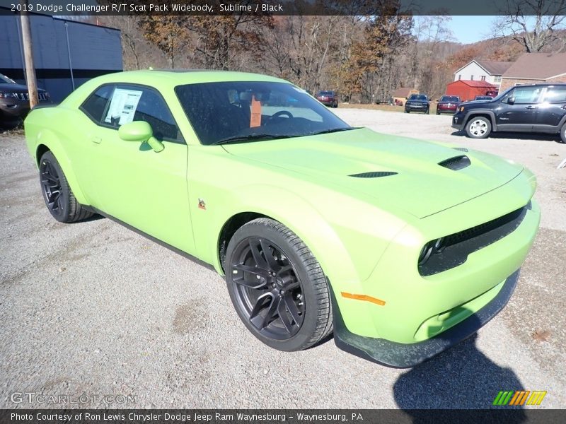 Sublime / Black 2019 Dodge Challenger R/T Scat Pack Widebody