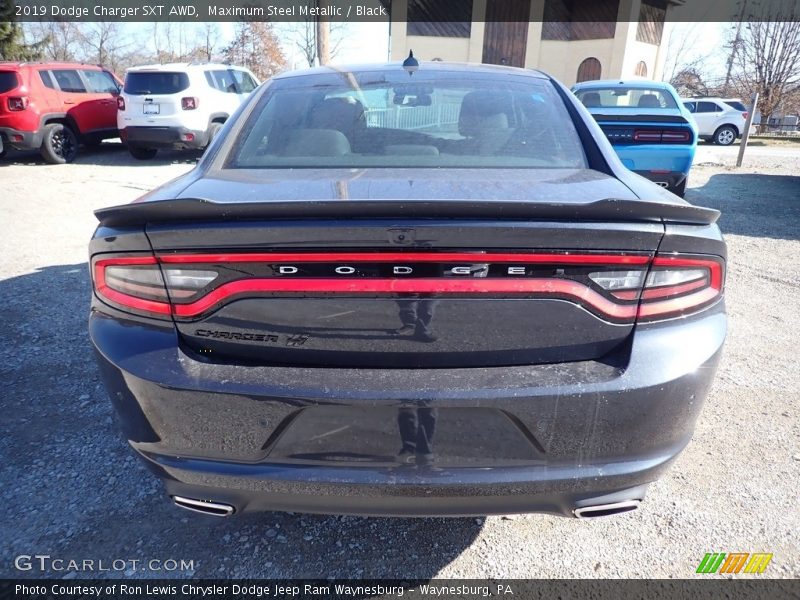 Maximum Steel Metallic / Black 2019 Dodge Charger SXT AWD