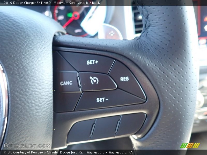 Maximum Steel Metallic / Black 2019 Dodge Charger SXT AWD