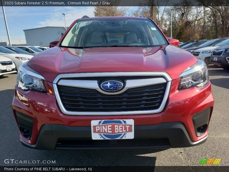 Crimson Red Pearl / Gray 2020 Subaru Forester 2.5i Premium