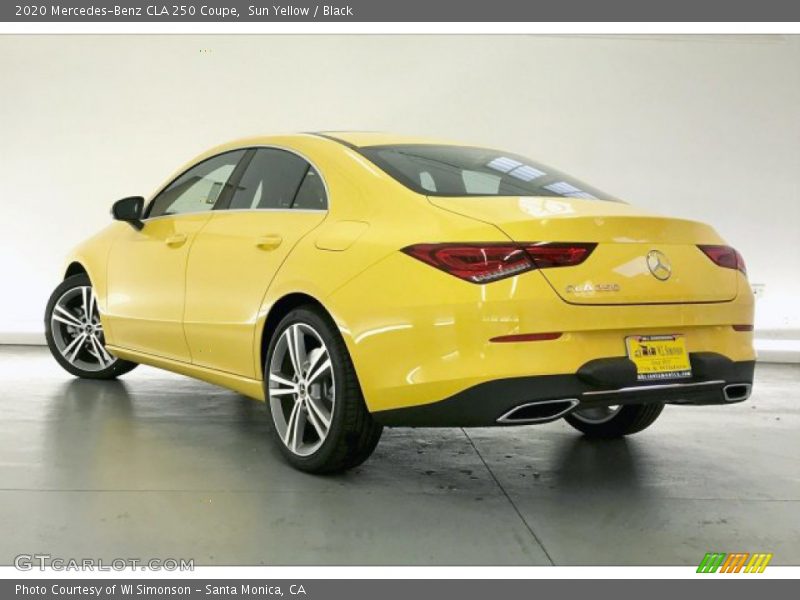 Sun Yellow / Black 2020 Mercedes-Benz CLA 250 Coupe