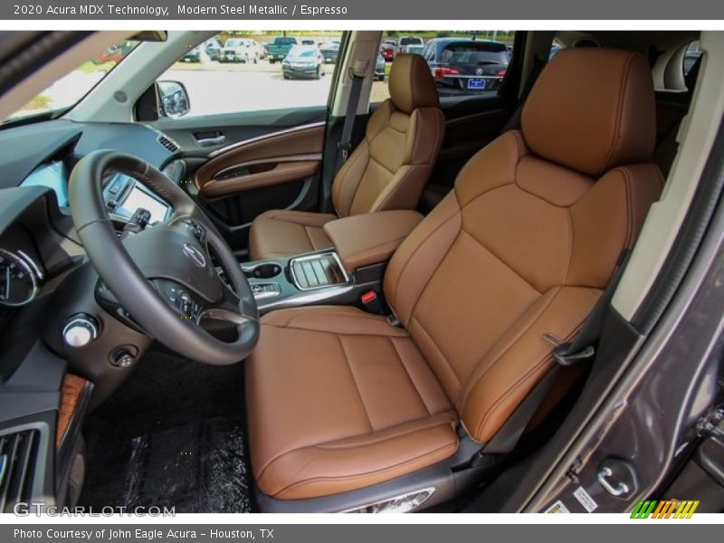 Front Seat of 2020 MDX Technology