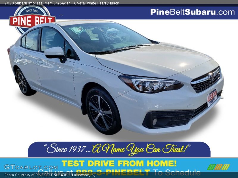 Crystal White Pearl / Black 2020 Subaru Impreza Premium Sedan