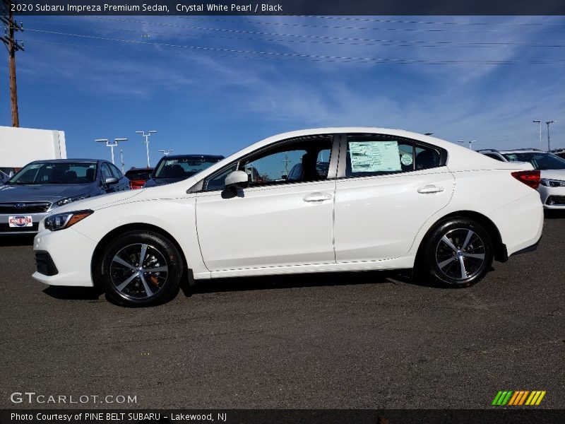 Crystal White Pearl / Black 2020 Subaru Impreza Premium Sedan