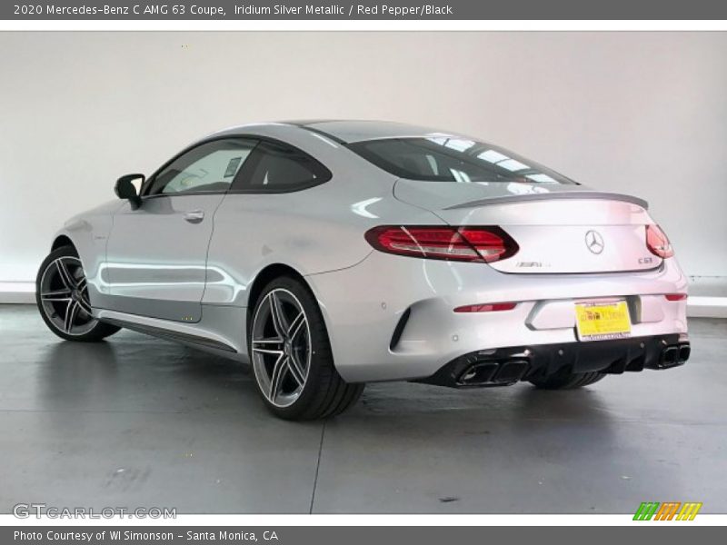 Iridium Silver Metallic / Red Pepper/Black 2020 Mercedes-Benz C AMG 63 Coupe