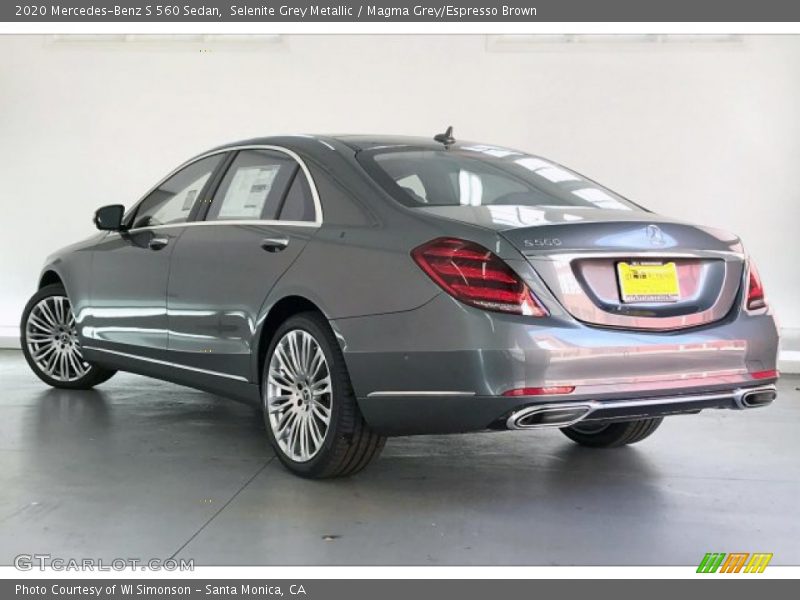 Selenite Grey Metallic / Magma Grey/Espresso Brown 2020 Mercedes-Benz S 560 Sedan