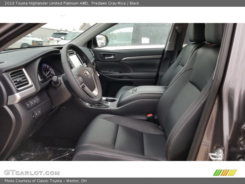 Predawn Gray Mica / Black 2019 Toyota Highlander Limited Platinum AWD