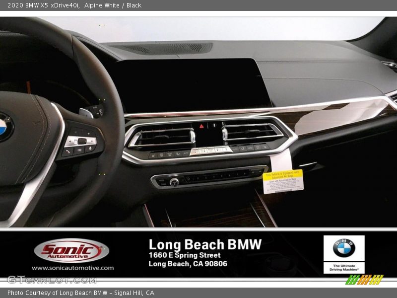 Alpine White / Black 2020 BMW X5 xDrive40i