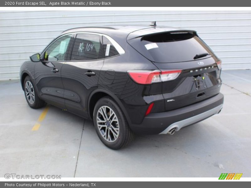 Agate Black Metallic / Ebony Black 2020 Ford Escape SEL