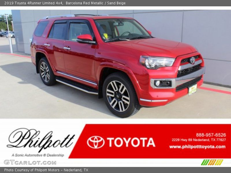 Barcelona Red Metallic / Sand Beige 2019 Toyota 4Runner Limited 4x4