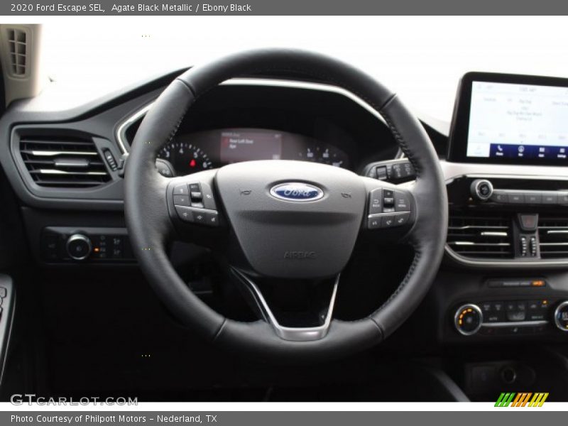 Agate Black Metallic / Ebony Black 2020 Ford Escape SEL