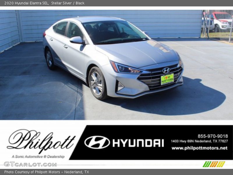 Stellar Silver / Black 2020 Hyundai Elantra SEL